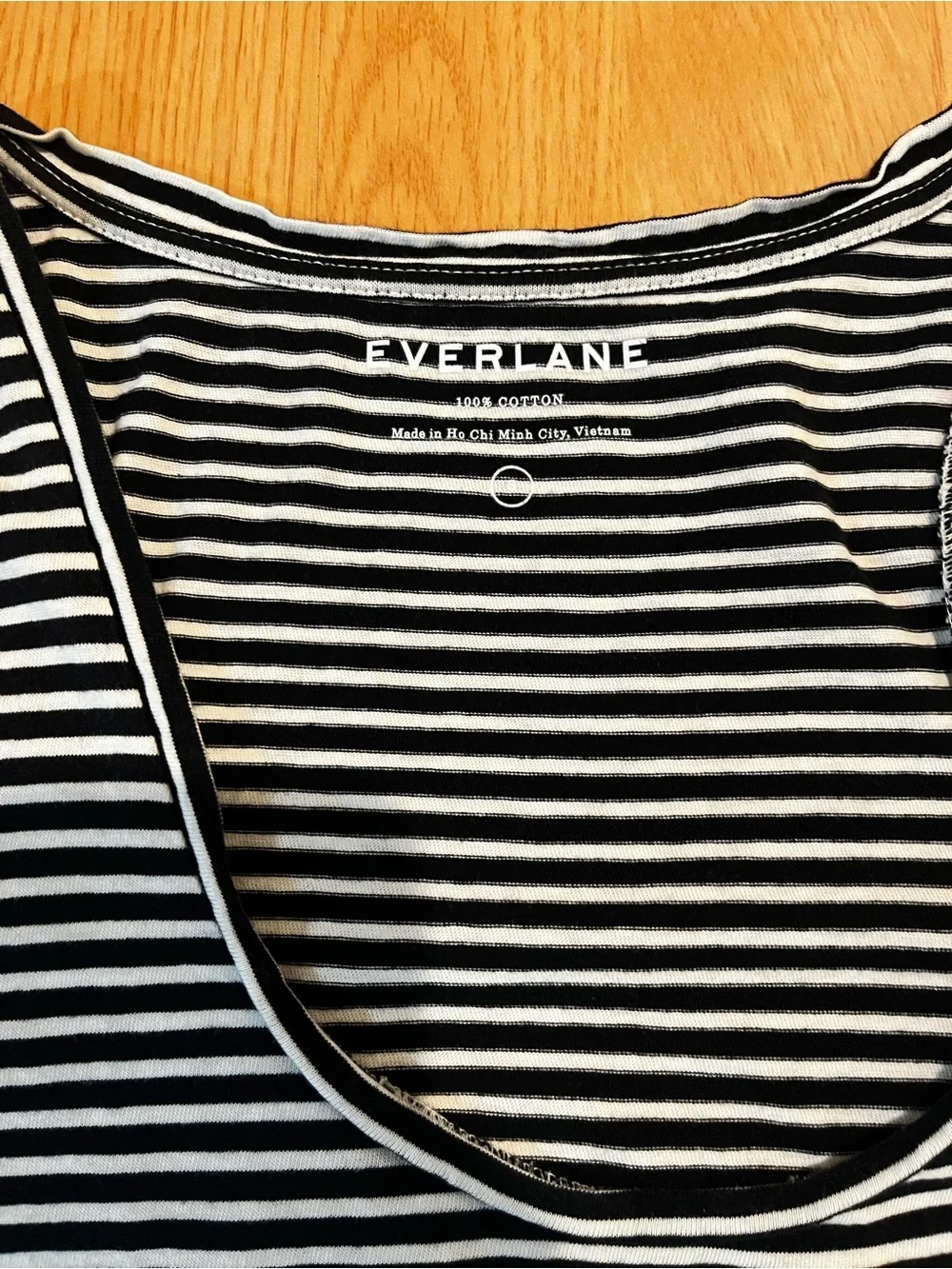 Everlane midi racer back dress 100% cotton black white stripe small summer tank - Picture 2 of 6